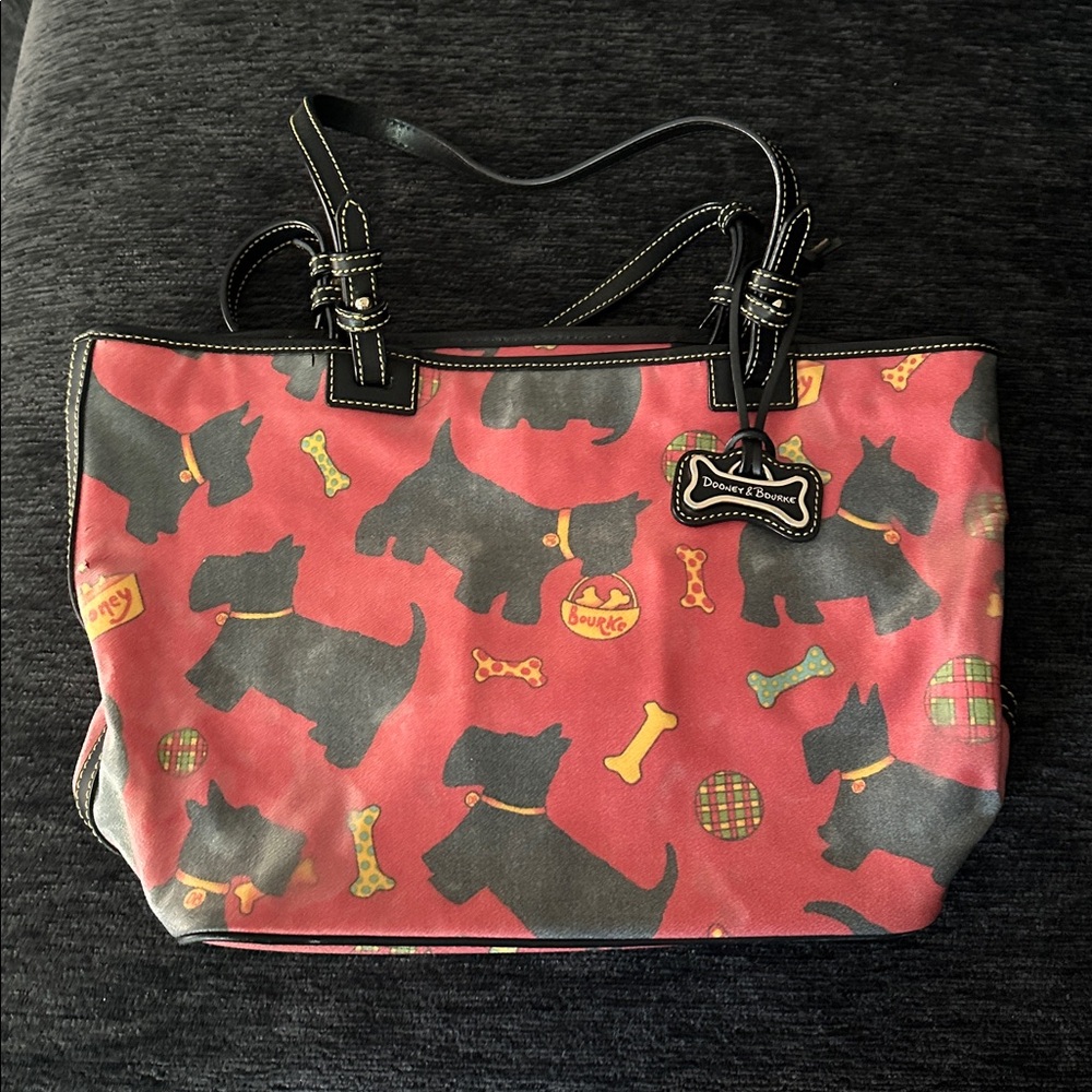 Dooney & Bourke Red Dog Pattern Tote